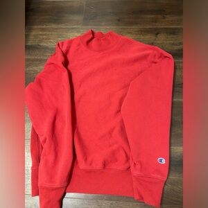 Red champion crewneck